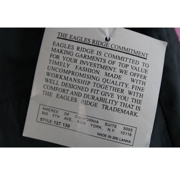 Deadstock Vintage 90's Eagles Ridge Outfitters Green Zip Utility Vest - Picture 8 of 8